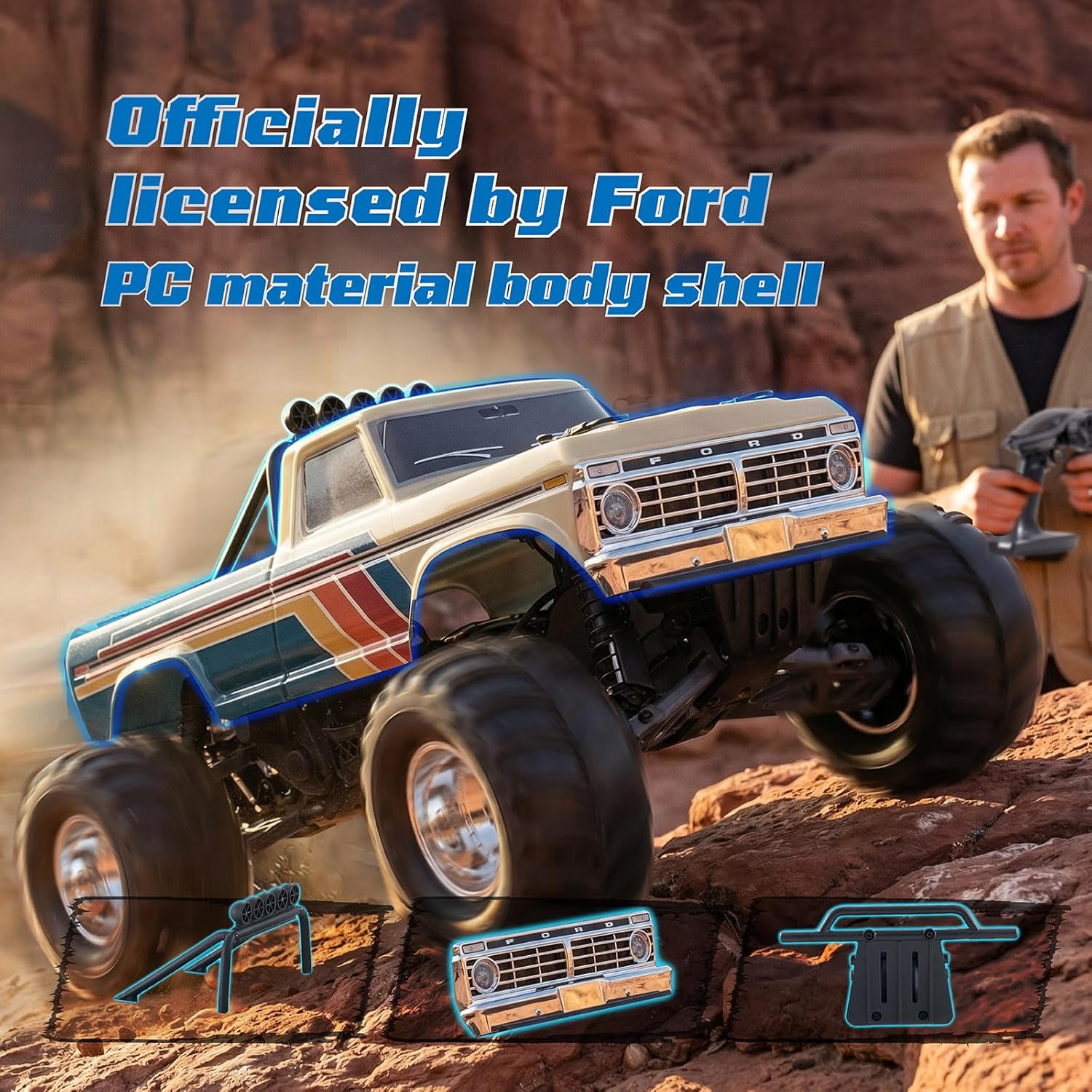 1/10 Ford F-100 Brushless Mons - Rc Hobby Grade Monster Truck 评论和价格